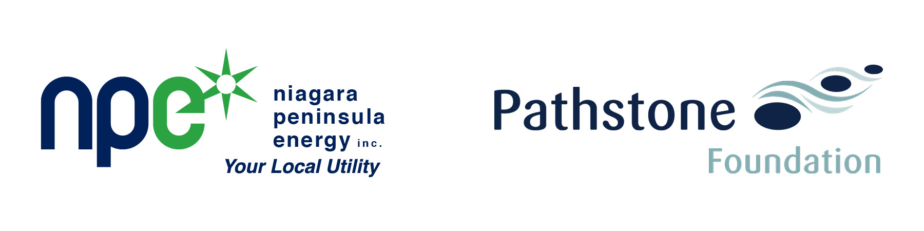 a photo showing both the Niagara Peninsula Energy logo and the Pathstone Mental Health logo
