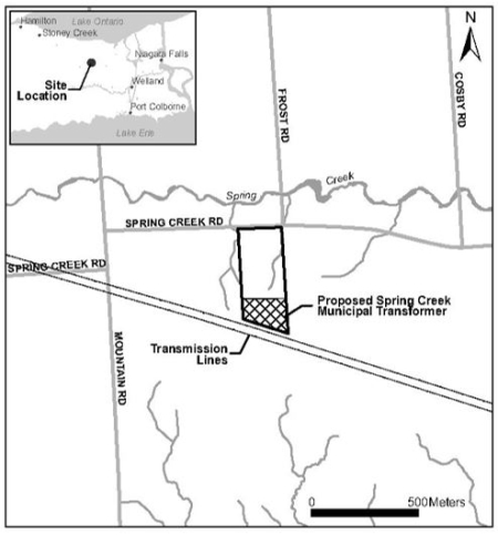 Map of the proposed area for the Spring Creek Transformer Station